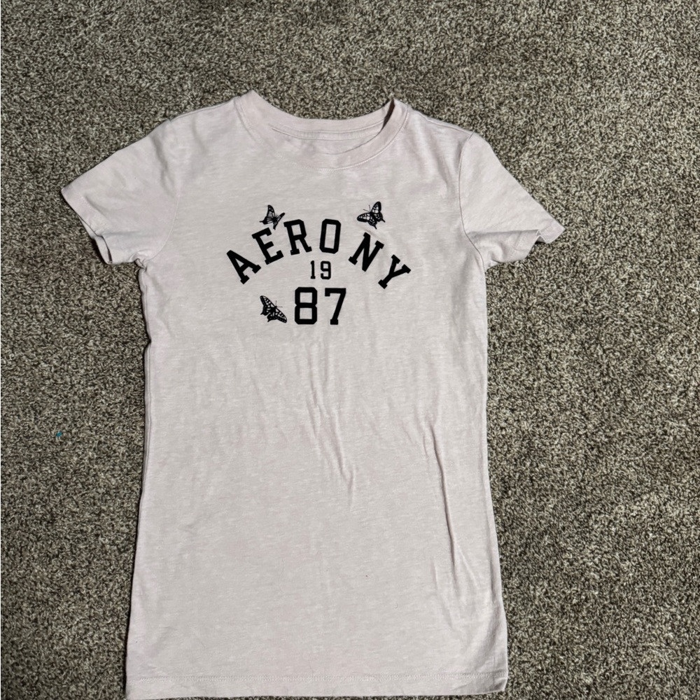 Aeropostale Classic Crew Tee in Soft Pink